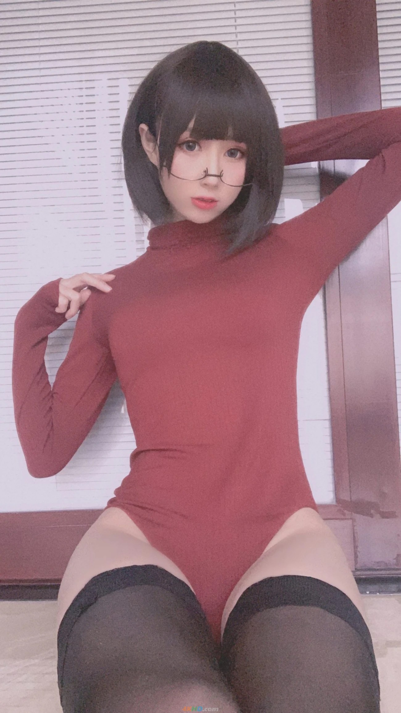 南鸽 红色毛衣